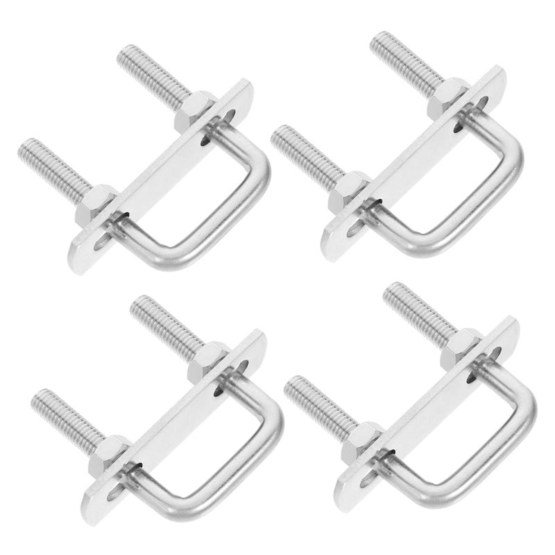 TOPPERFUN 4Pcs M8 Square U-Bolts, 1-1/4"(30mm) Inner Width, Stainless Steel u-Bolts for Replacement Parts and Accessories for Ski, Fishing Boat or Sail Trailer - Image 1